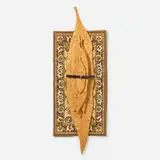 Pep Duran, Domestic Landscape, 1990, plywood, carpet, leather belt assemblage