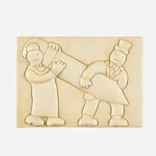 Tom Otterness, Untitled (Pencil Lifters), c. 2000, plaster