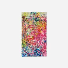 Israel Lund, Untitled (Severed Information), 2018, acrylic on raw canvas