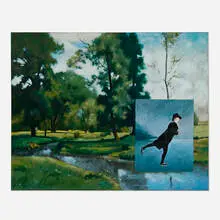 George Deem, Landscape with Ghost, 1968, oil on canvas
