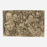 Oscar Camilo de Las Flores, The Eaters of the Potato Eaters, 2007, ink on paper