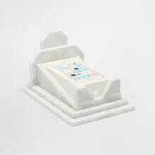 Pascal Bernier, Funeral-Tech, 2016, smartphone box, resin, marble and cement