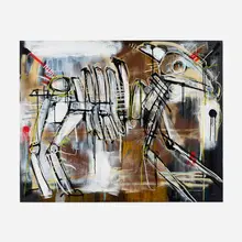 Louis Carreon, Untitled, acrylic and spray paint on canvas