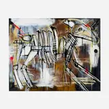 Louis Carreon, Untitled, acrylic and spray paint on canvas