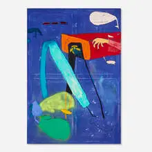 Marc Horowitz, The lights are out, and he is trying to sleep, 2015, oil stick, charcoal, acrylic and spray paint on canvas