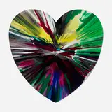 Heart Spin Painting by Damien Hirst, 2009, acrylic on paper, sold Mar 2026