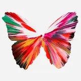 Butterfly Spin Painting by Damien Hirst, 2009, acrylic on paper, sold Mar 2026