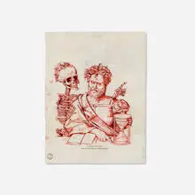 David Godbold, Merely Mortal, 2005, ink and computer print out on tracing paper laid over found notice