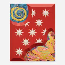 Gregg Parma Smith, Relief Painting: Peaceable Kingdom (Serpents), 2018, oil on canvas