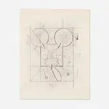 Claes Oldenburg, Notebook Page: Geometric Mouse, 1971, graphite on paper