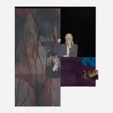 Darja Bajagic, Brittany Phillips as Lifelover, Susan Wright as Patricia Arquette (Stigmata), 2016, acrylic on canvas with cardboard and UV prints