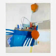 Composition by Jimmy C. Lueders, oil on canvas, sold Mar 2026