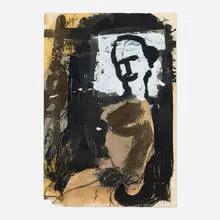 James Havard, Figure in a Chapel, 2002, mixed media on paper