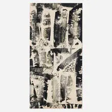 Erle Loran, Waterfalls and Granite, 1955, ink and wax on paper
