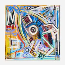 Peter Riezebos, Untitled, 2017, acrylic, oil and spray paint on canvas