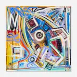 Peter Riezebos, Untitled, 2017, acrylic, oil and spray paint on canvas
