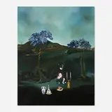 Sanam Khatabi, I seem to remember barking at you, 2018, oil on canvas