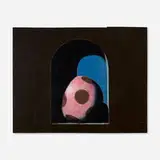 John Gibson, Arched Niche, Pink Ball - Dots, 1994, oil on panel