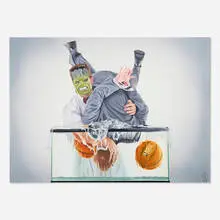 Ryan McCann, Death to Koons, 2014, oil and acrylic on Masonite