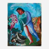 Sandro Chia, Untitled (Figura e fiori)