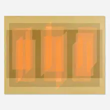 Hannes Beckmann, Shadow Over Orange, 1974, acrylic on Masonite