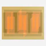 Hannes Beckmann, Shadow Over Orange, 1974, acrylic on Masonite