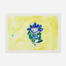 Single Bloom by Mario Schifano, 1995, enamel and acrylic on canvas, sold Mar 2026