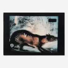 Mario Schifano, Thylacine, 1990-97, acrylic and digital print on vinyl