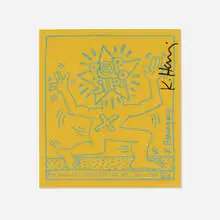 Keith Haring, Pop Shop paper bag, c. 1985, lithograph in colors