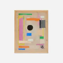 Charmion Von Wiegand, Moody Night #2, 1958, mixed media collage