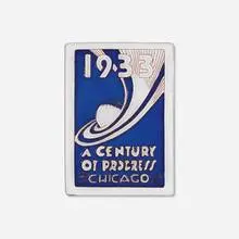 California Faience, Rare commemorative tile for the 1933 Chicago World's Fair, 1933, glazed earthenware