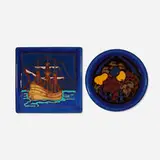 California Faience, Tiles, set of two