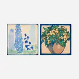 Marblehead Pottery, Tiles, set of two, c. 1920, glazed earthenware