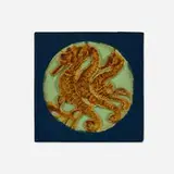 Rookwood Faience, Architectural tile with seahorses, c. 1915, glazed earthenware