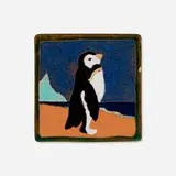 Solon and Schemmel Tile Company, Tile with penguin, c. 1925, glazed earthenware