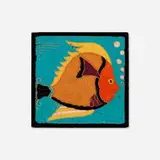 Solon and Schemmel Tile Company, Tile with fish, c. 1925, glazed earthenware