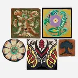 Solon and Schemmel Tile Company, Collection of five tiles, c. 1925, glazed earthenware