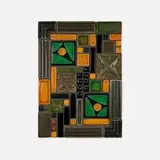 Motawi Tileworks, Quilt (large assemblage), c. 2000, glazed earthenware mounted to board