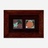 Solon and Schemmel Tile Company, Early tiles, set of two, 1921-24, glazed earthenware