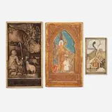 Lime and Sewer Pipe Co. Washington Brick, Rare Christmas cards in clay, collection of three, 1929-32, glazed earthenware