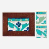 Julia Morgan for California Faience, Tiles, set of four, 1927, glazed earthenware