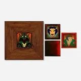 Robert Rossman Company, Collection of four faience tiles, 1927-30, glazed earthenware