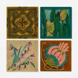 Rookwood Faience, Collection of four architectural tiles, c. 1915-20, glazed earthenware