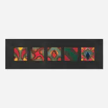 Robert Rossman Company, Framed collection of five tiles, c. 1927, glazed earthenware