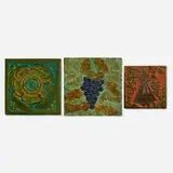 Rookwood Faience, Collection of three tiles