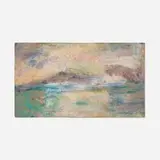 Laird Plumleigh Studios, Monumental landscape tile (in the style of Albert Bierstadt), 2015, handpainted and glazed earthenware
