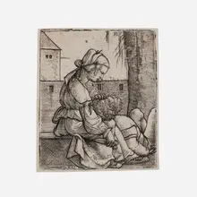 Albrecht Altdorfer, Samson and Delilah, 1523, engraving on laid paper