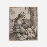 Albrecht Altdorfer, Samson and Delilah, 1523, engraving on laid paper