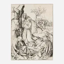 Albrecht Glockendon the Elder, Jesus Christ on the Mount of Olives (from The Passion of Jesus Christ), c. 1480-90, engraving