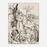 Albrecht Glockendon the Elder, Jesus Christ on the Mount of Olives (from The Passion of Jesus Christ), c. 1480-90, engraving